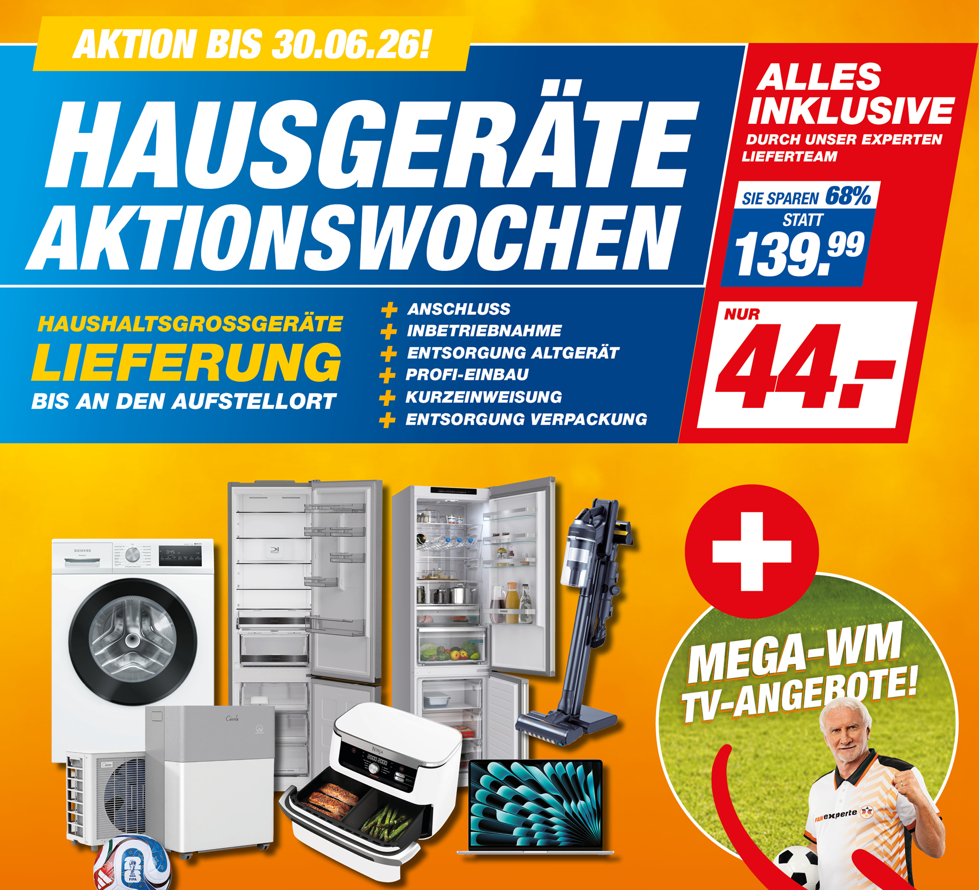 KW25-Aktion-Lieferung expert TeVi Hausgeräte Lieferung zum Aktionspreis bis 30.06.2026! Jetzt Angebote entdecken
