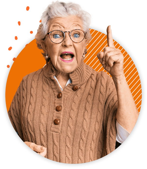 Oma_erhobener_Zeigefinger_im_Kreis Oma Helga